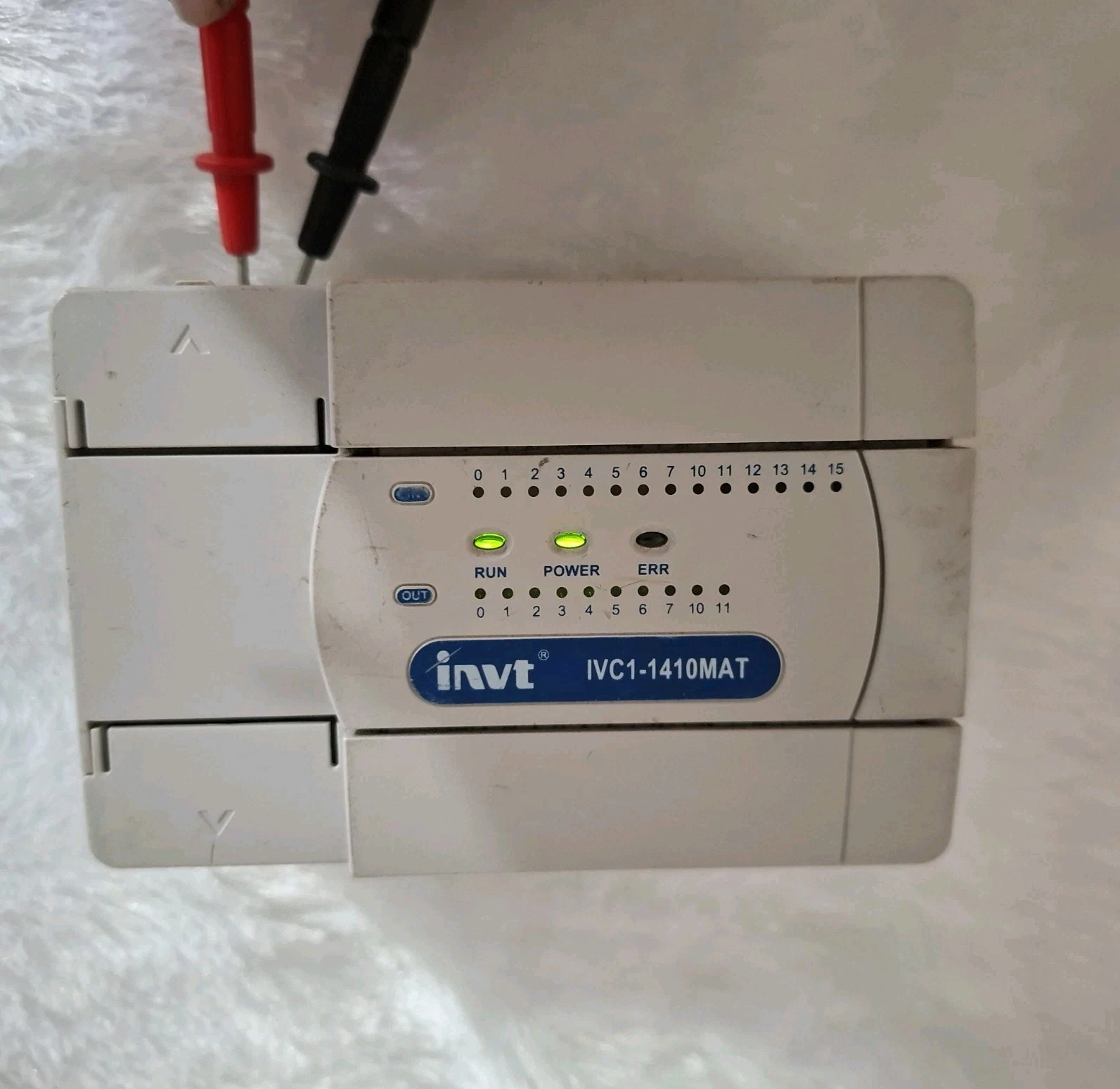 USED INVT IVC1-1410MAT PROGRAMMABLE CONTROLLER 100V-240V AC OUTPUT 24V DC